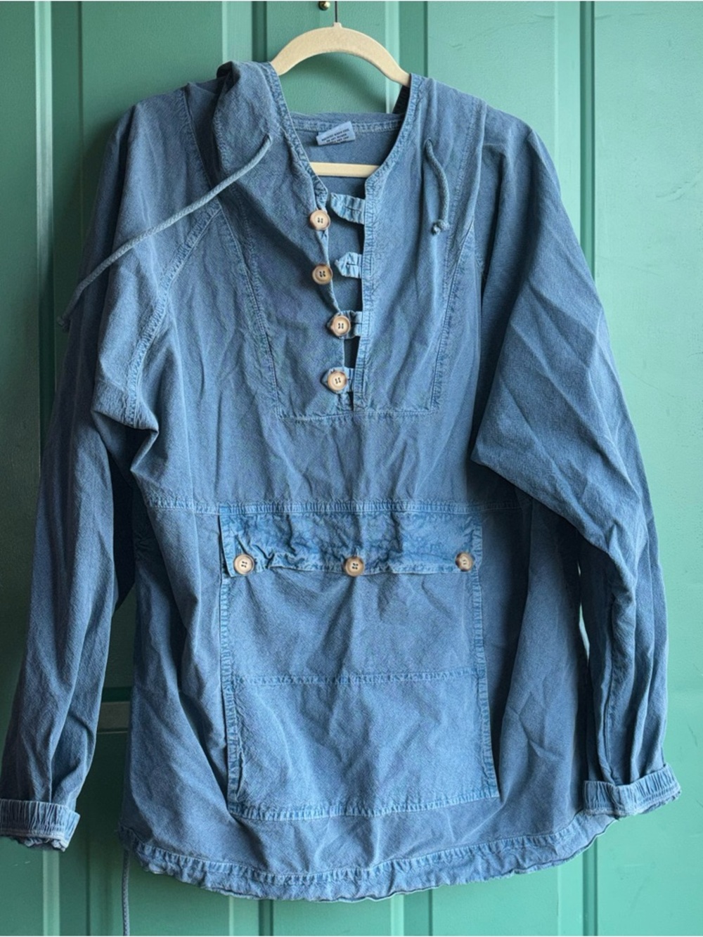 Cottonseed large cotton Pullover with Button Front